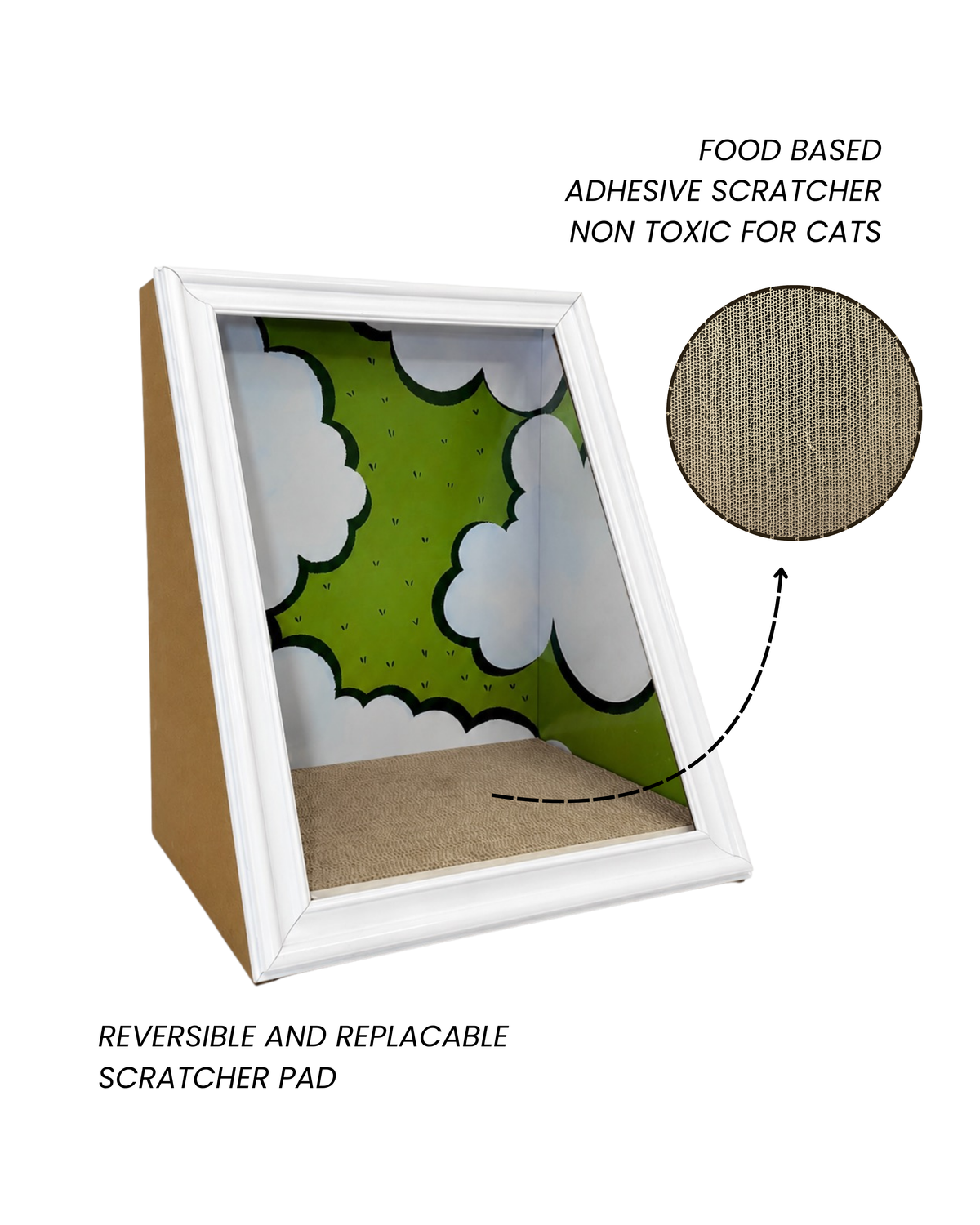 Pop-Art Clouds A-Frame Scratcher
