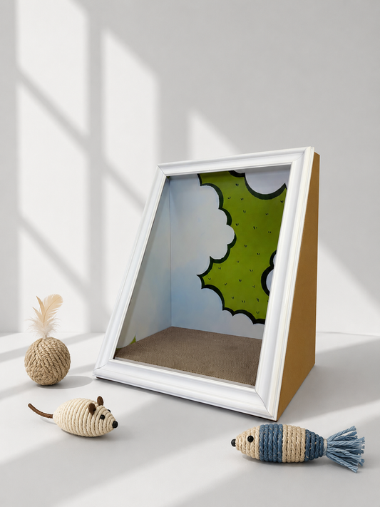 Pop-Art Clouds A-Frame Scratcher